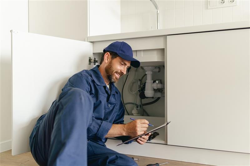 Residential plumber providing service in a Torrance home